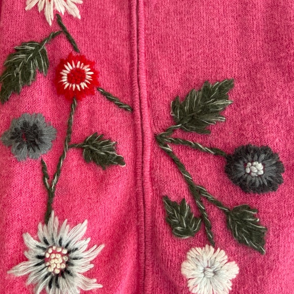 Luxury Miss Sixty Brand Pink Mohair Embroidered Sweater Top - Picture 3 of 9